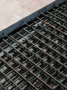 Steel in Concrete Pad  